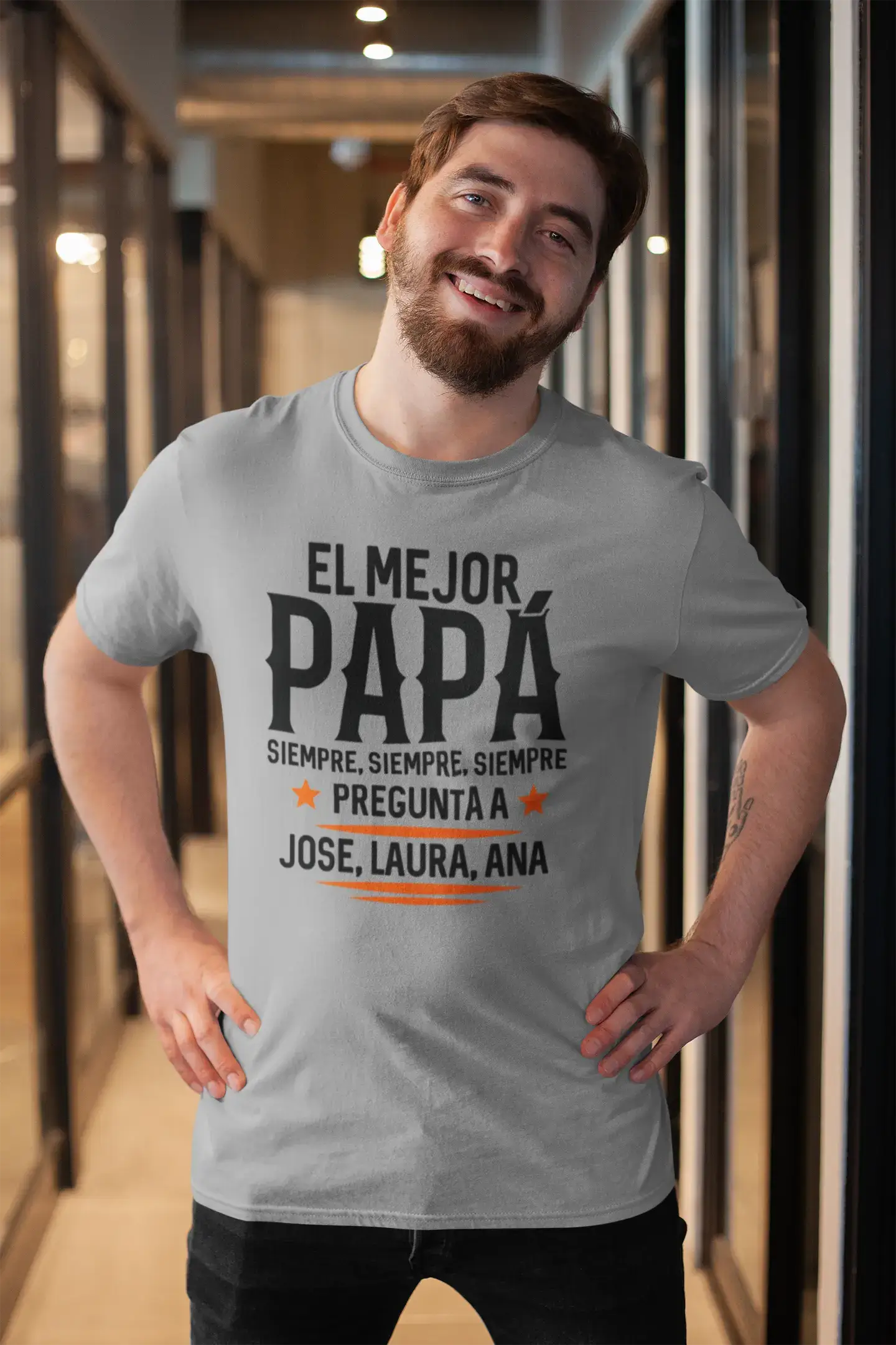 ULTRABASIC - Graphic Printed Men's Father's Day Best Dad T-Shirt Denim