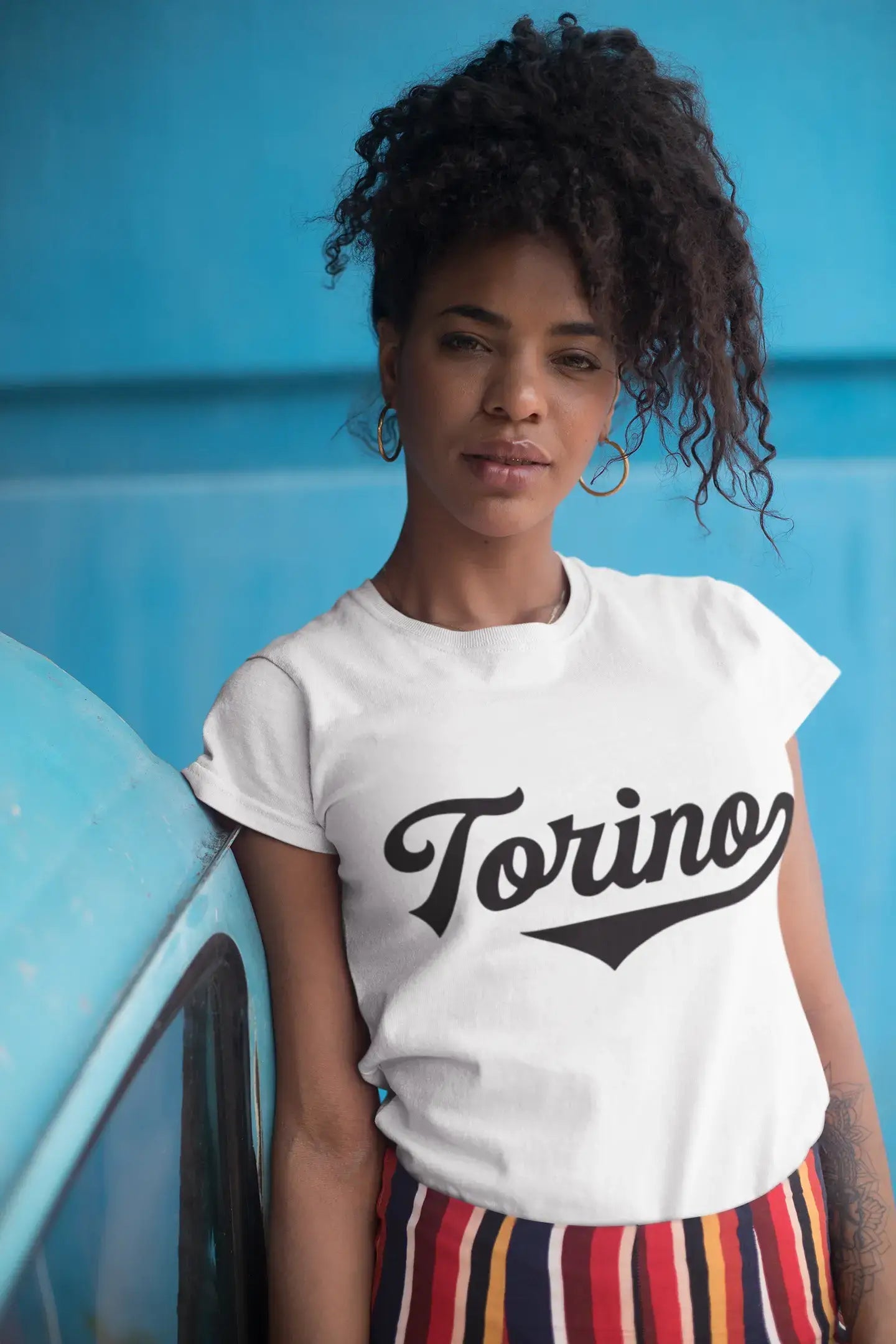 ULTRABASIC - Graphic Men's Torino T-Shirt Printed Letters Grey Marl