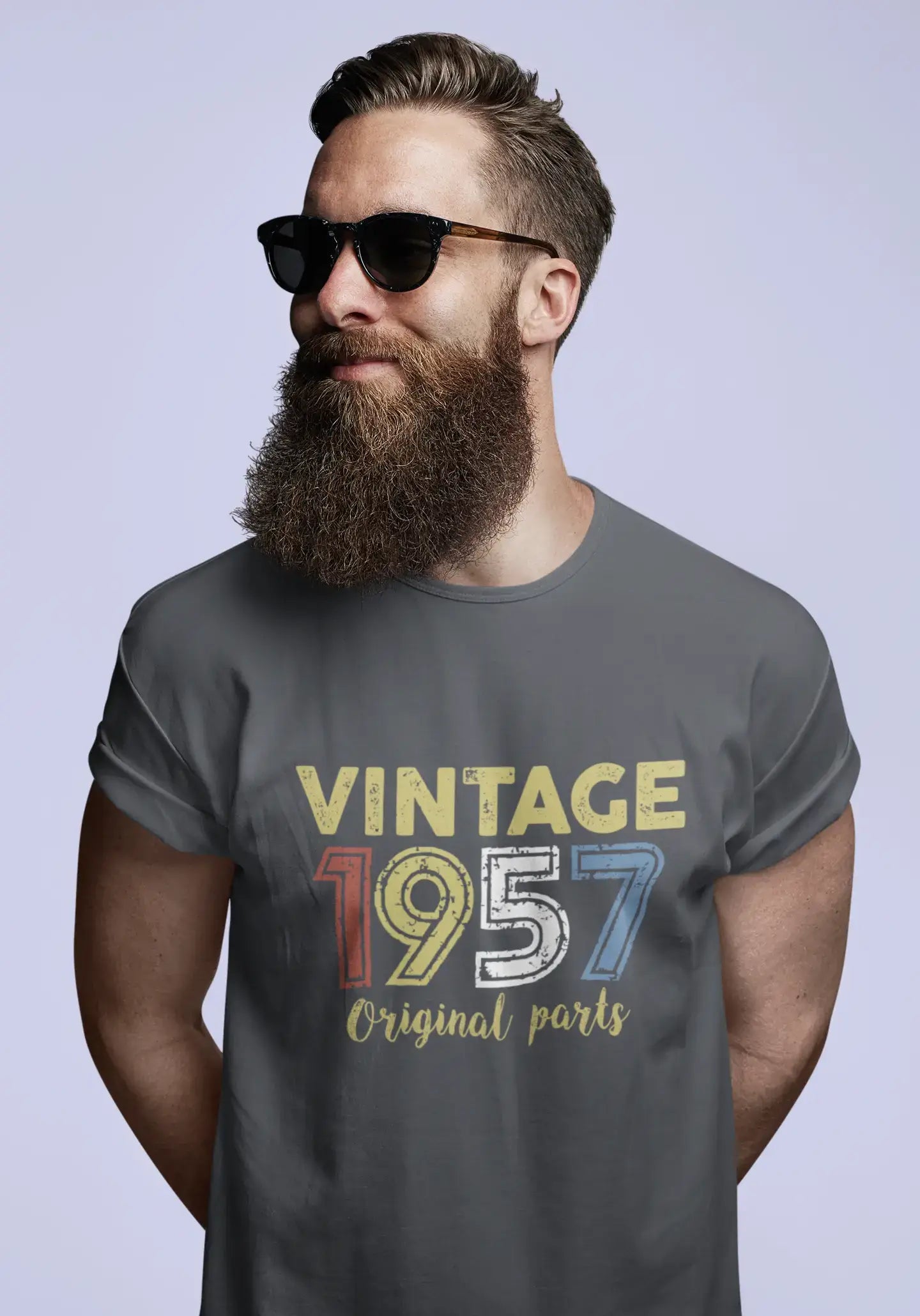 ULTRABASIC - Graphic Printed Men's Vintage 1957 T-Shirt Deep Black