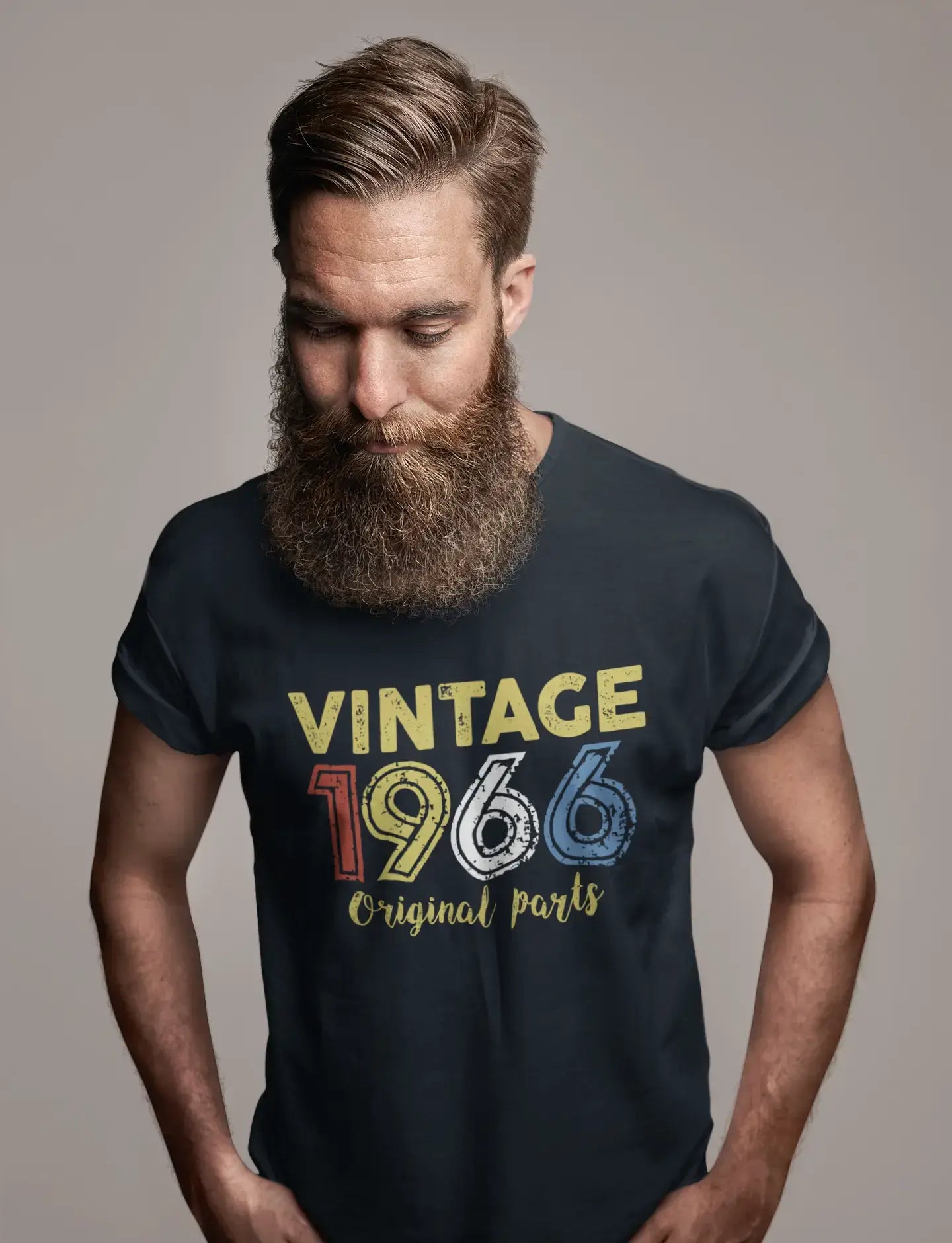 ULTRABASIC - Graphic Printed Men's Vintage 1966 T-Shirt Navy