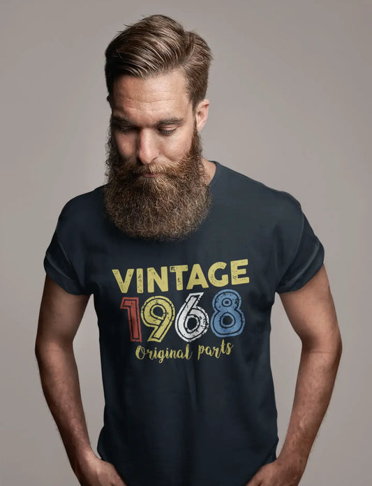 ULTRABASIC - Graphic Printed Men's Vintage 1968 T-Shirt Navy