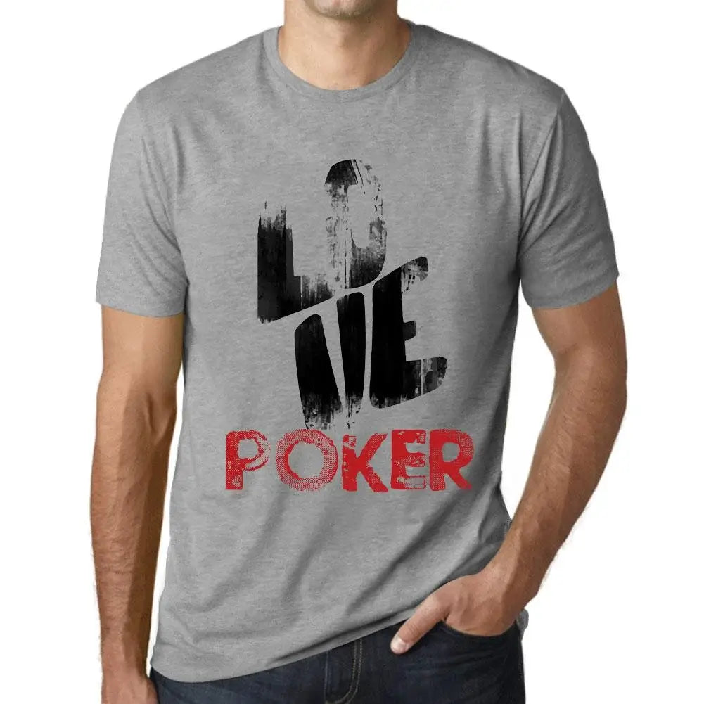 Men's Graphic T-Shirt Love Poker Eco-Friendly Limited Edition Short Sleeve Tee-Shirt Vintage Birthday Gift Novelty