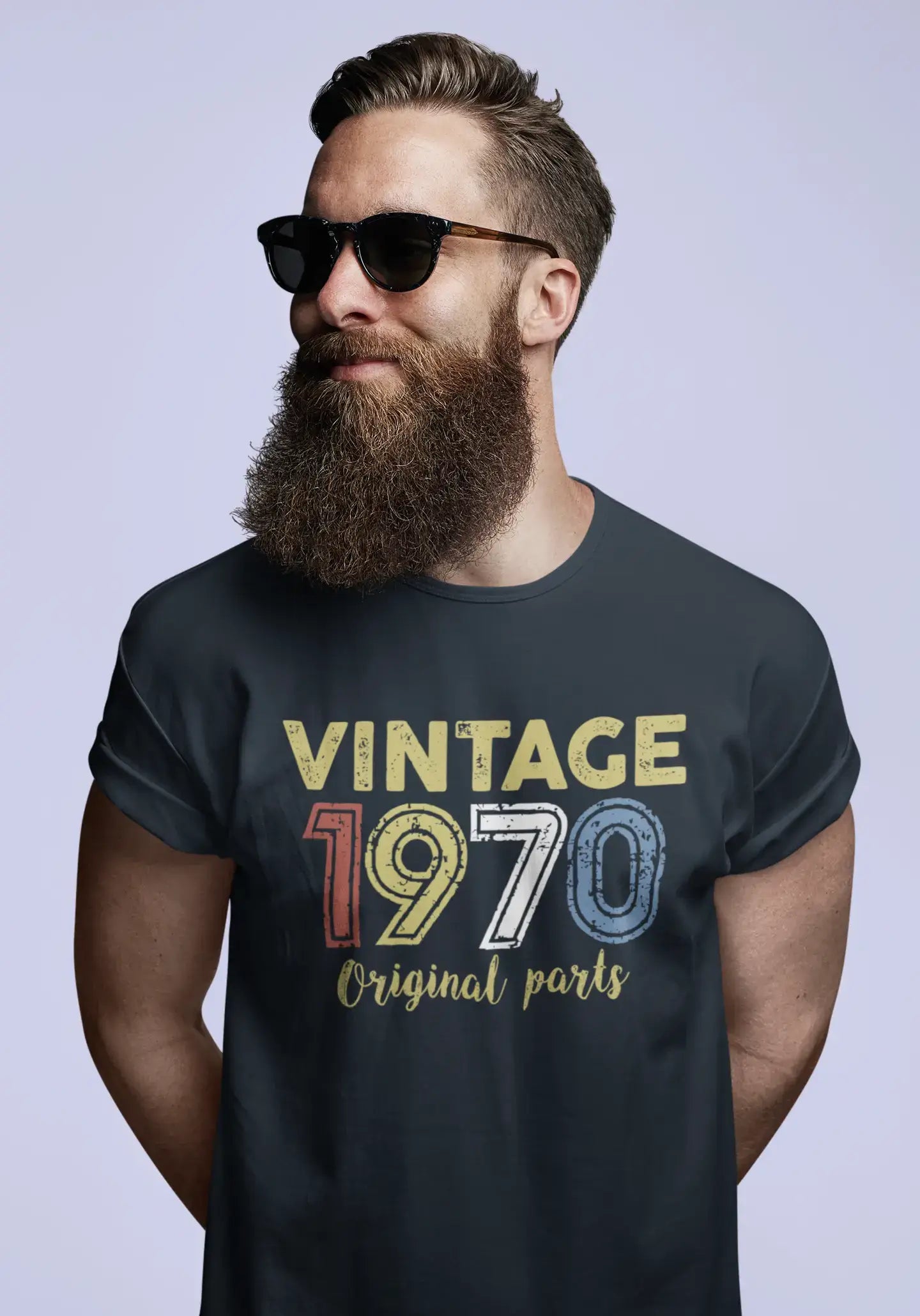 ULTRABASIC - Graphic Printed Men's Vintage 1970 T-Shirt Denim