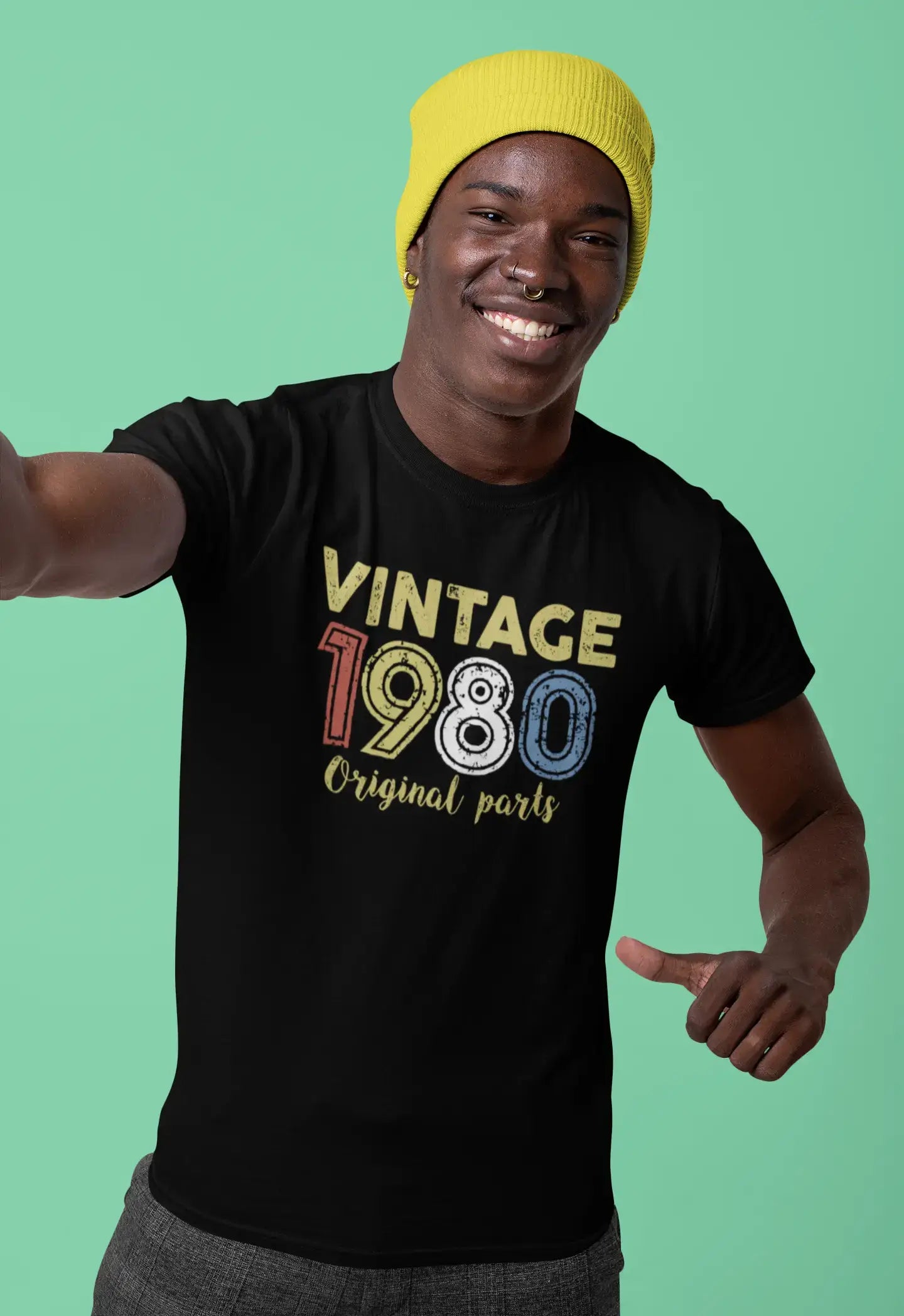 ULTRABASIC - Graphic Printed Men's Vintage 1980 T-Shirt Denim
