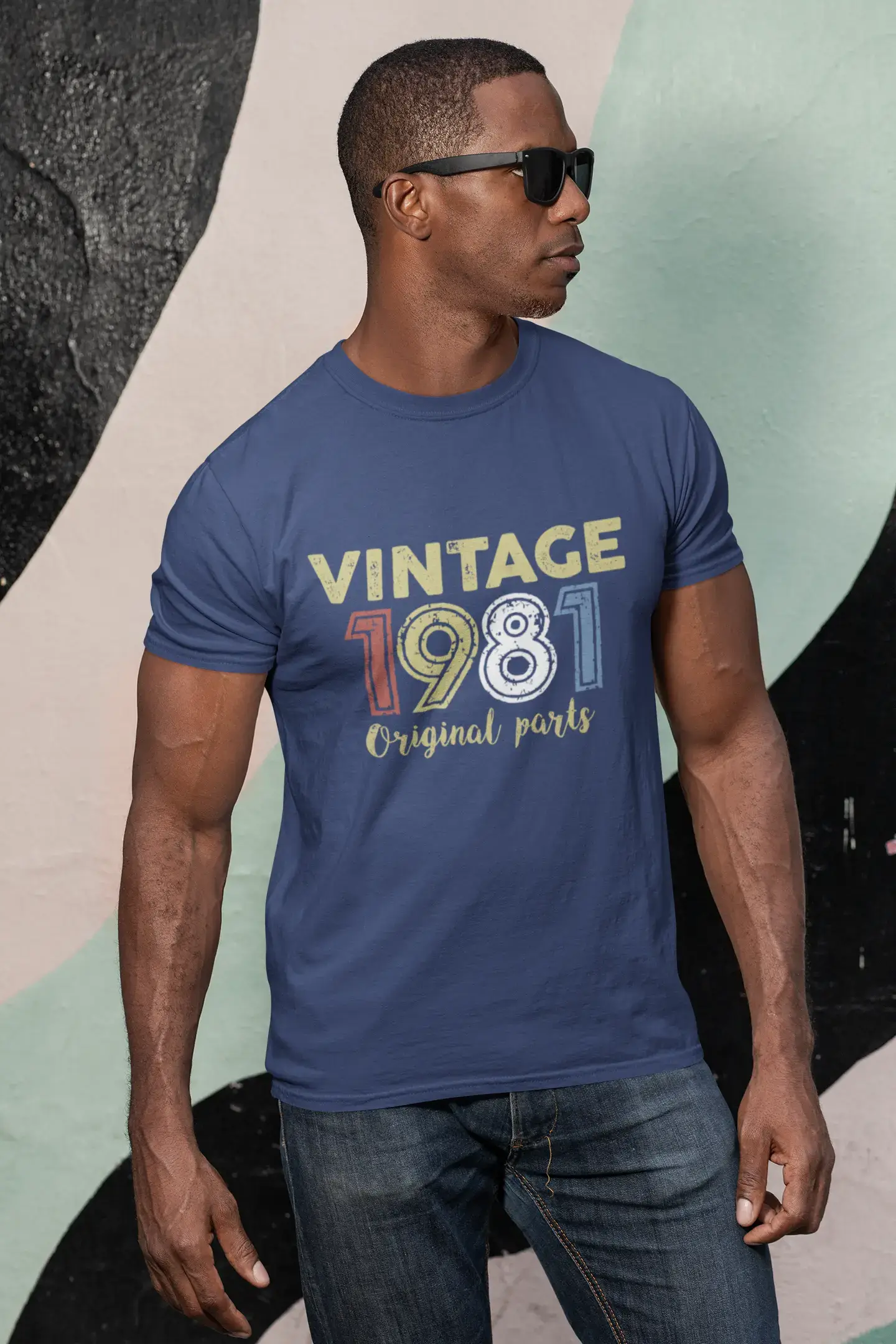 ULTRABASIC - Graphic Printed Men's Vintage 1981 T-Shirt Denim