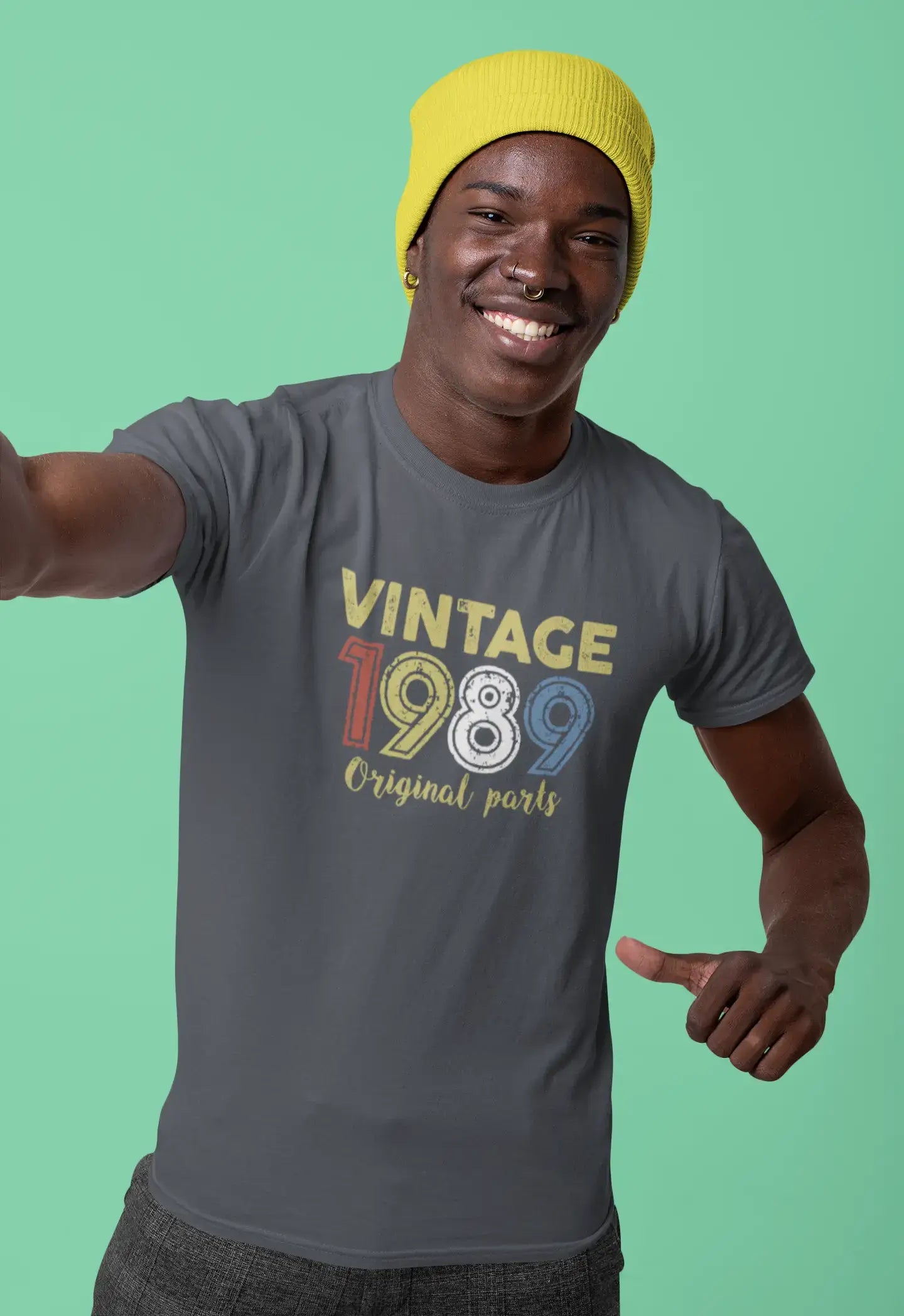 ULTRABASIC - Graphic Printed Men's Vintage 1989 T-Shirt Denim