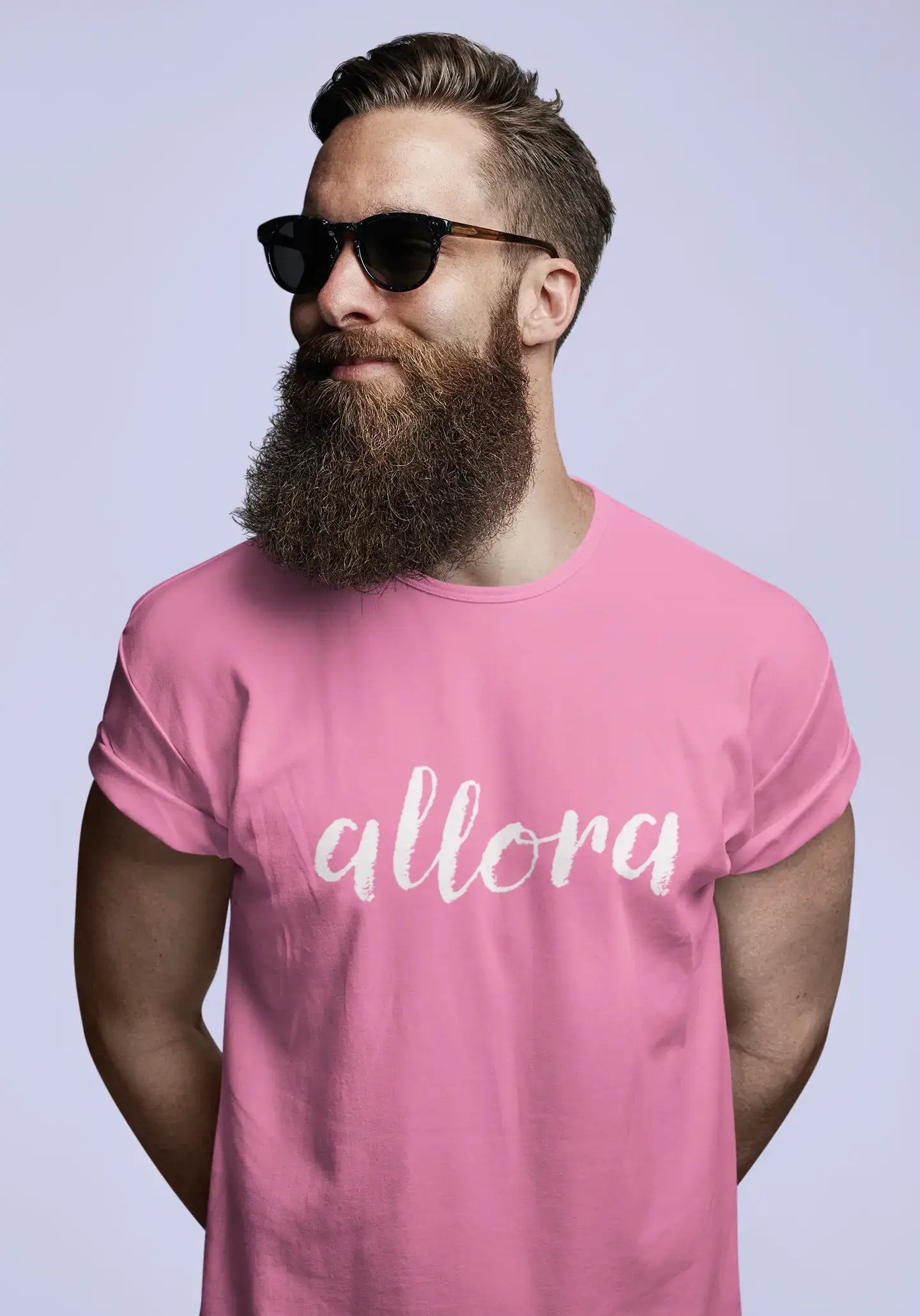 ULTRABASIC - Allora-T-Shirt <span>für Herren</span> mit <span>grafischem</span> <span>Print,</span> <span>Mausgrau</span>