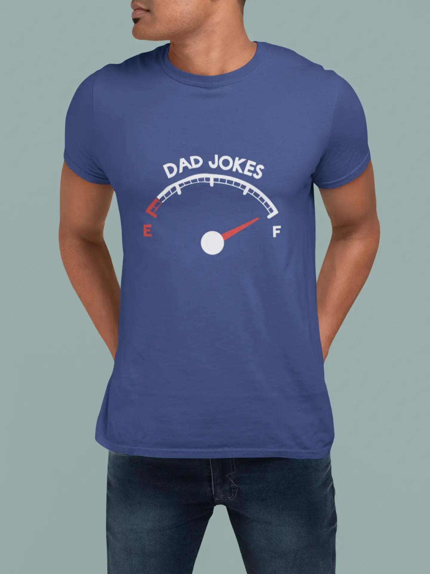 ULTRABASIC - Graphic Men's Dad Jokes Tank T-Shirt Funny Casual Letter Print Tee Navy