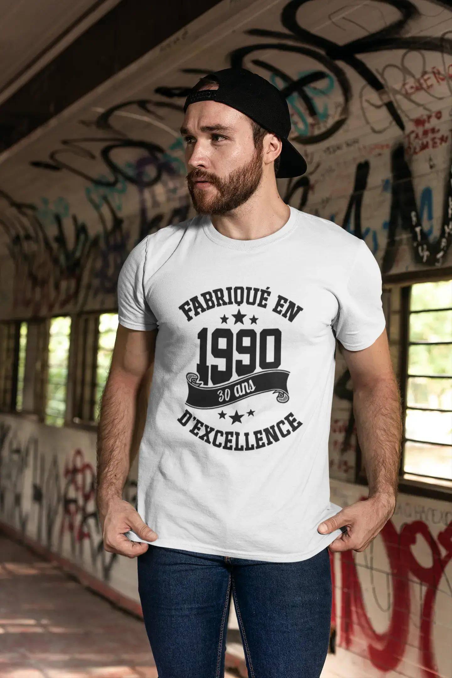 Men's Graphic Fabriqué en 1990, 30 Ans d'être Génial T-Shirt
