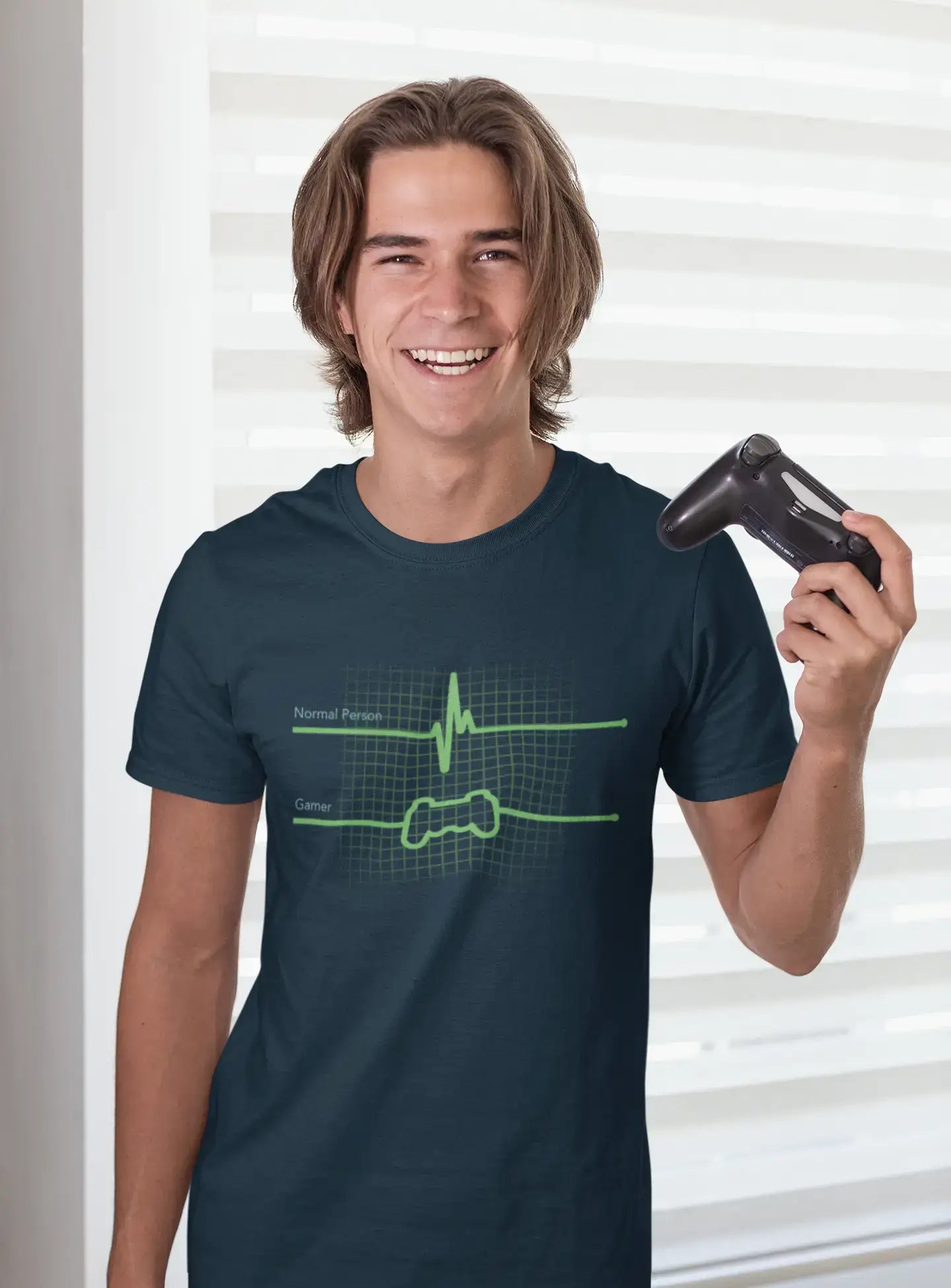 Ultrabasic ® Homme T-Shirt Graphique Battement de Coeur de Joueur Tee de Jeu Idée Cadeau Drôle pour Les Sports