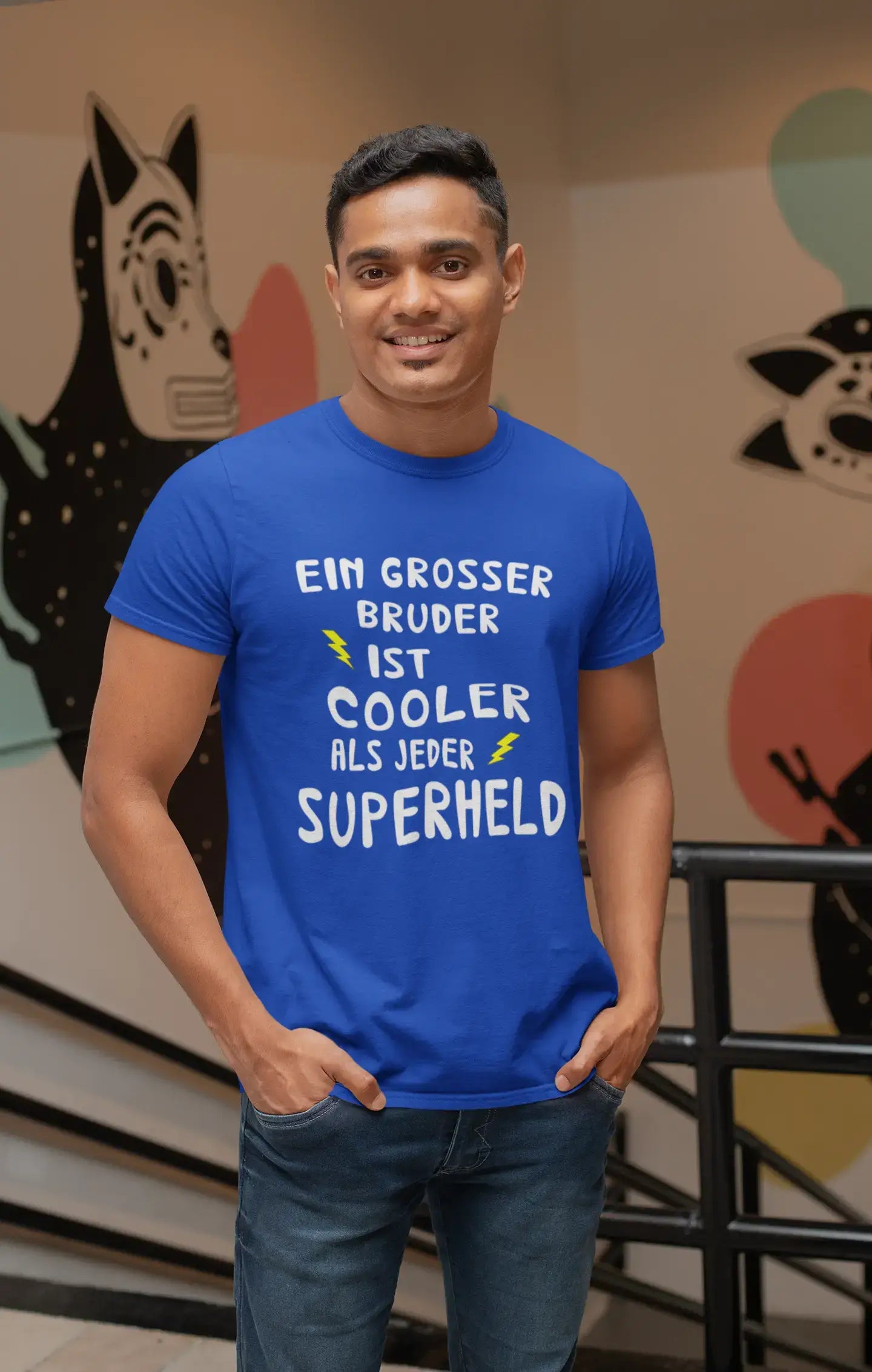 <span>Herren</span> <span>Grafik</span> T-Shirt Grosser Bruder Cooler Superheld Idee <span>Geschenk</span>
