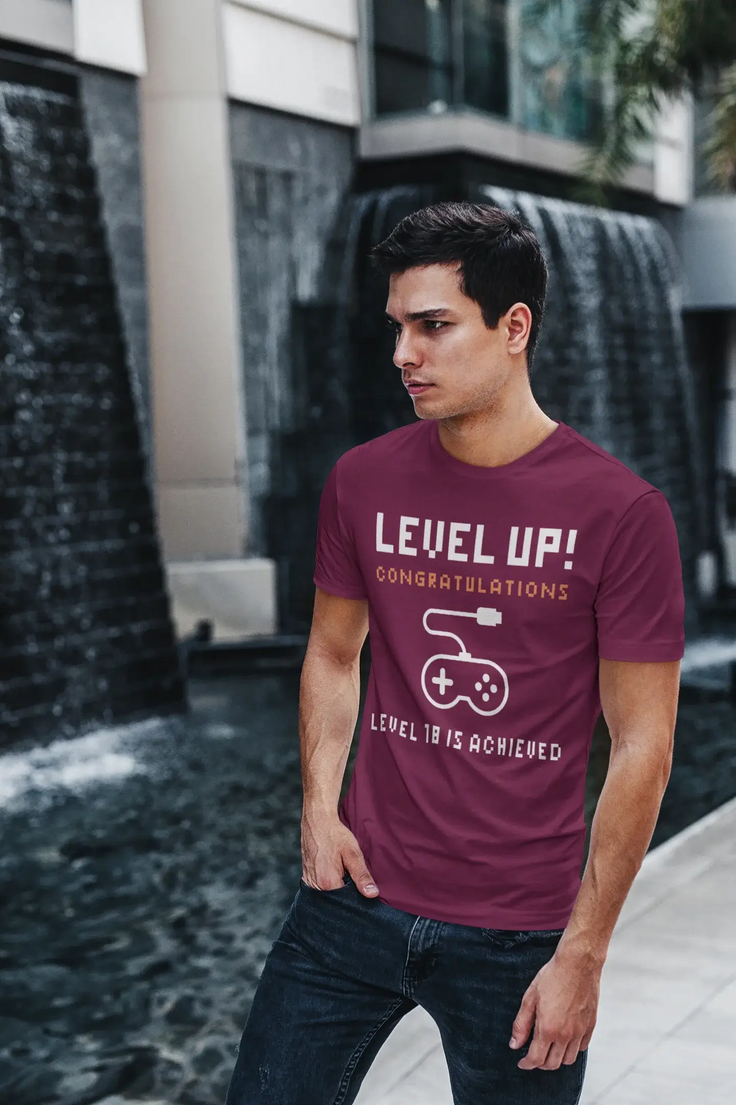Men's Graphic T-Shirt Level Up! Level Achieved Gift Idea