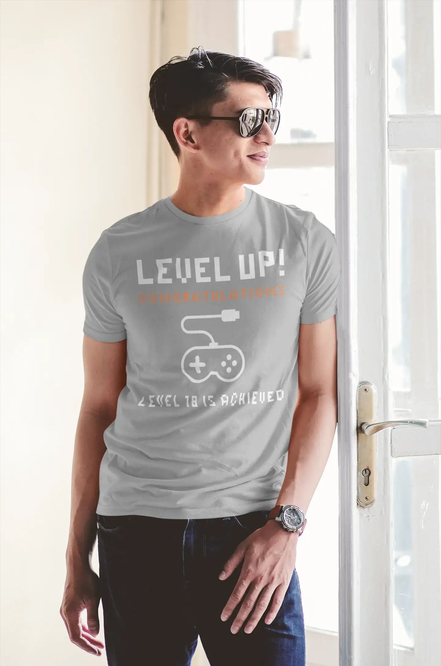 Men's Graphic T-Shirt Level Up! Level Achieved Gift Idea