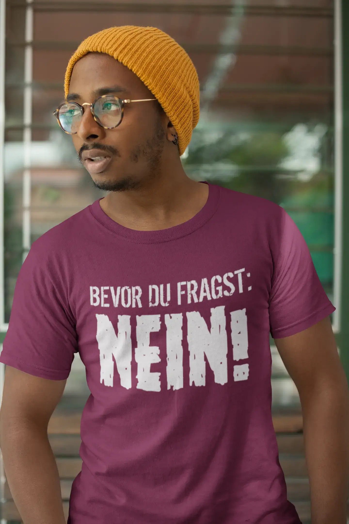Men’s Graphic T-Shirt Bevor Du Fragst: Nein Gift Idea