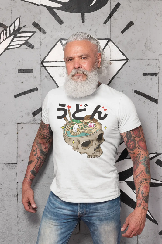 ULTRABASIC Herren Grafik-T-Shirt Chinese Food Skull Shirt – lustiges Halloween-T-Shirt