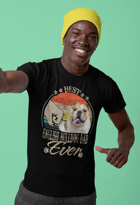 ULTRABASIC Herren-Grafik-T-Shirt Best English Bulldog Dad Ever – Dog Fist Shirt