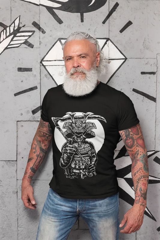 ULTRABASIC Herren-Grafik-T-Shirt Black Samurai Reaper – Gruseliges Halloween-Shirt