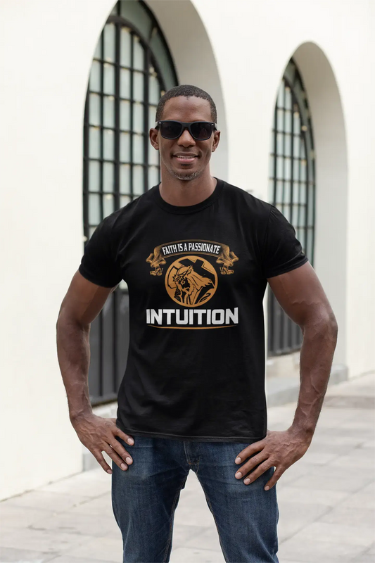ULTRABASIC Herren-T-Shirt „Faith is Passionate Intuition“ – christliches religiöses T-Shirt