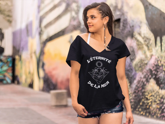ULTRABASIC T-Shirt Bio Femme L'éternité de la Mer - Juste les palmiers et l'été