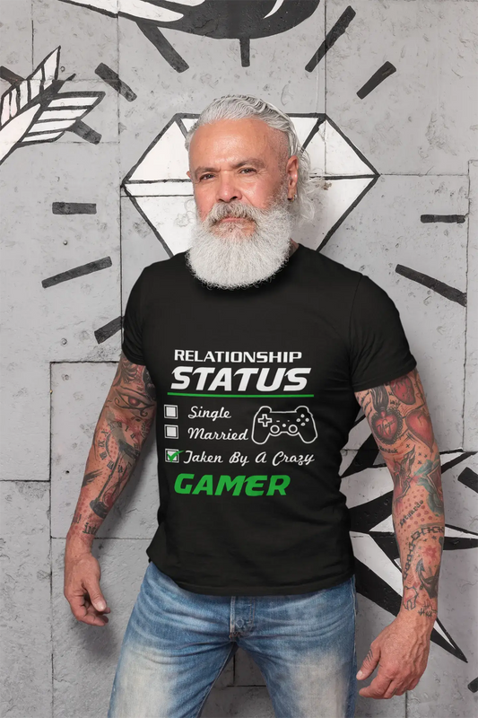 ULTRABASIC Men's T-Shirt Relationship Status Taken By Crazy Gamer - Humor Tees