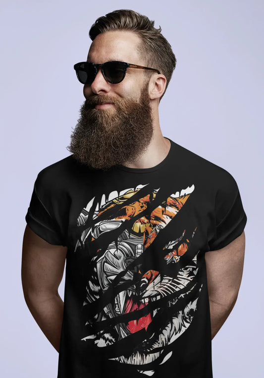 ULTRABASIC Herren zerrissenes T-Shirt Lustiger Tiger – Tierliebhaber Vintage-Shirt für Männer