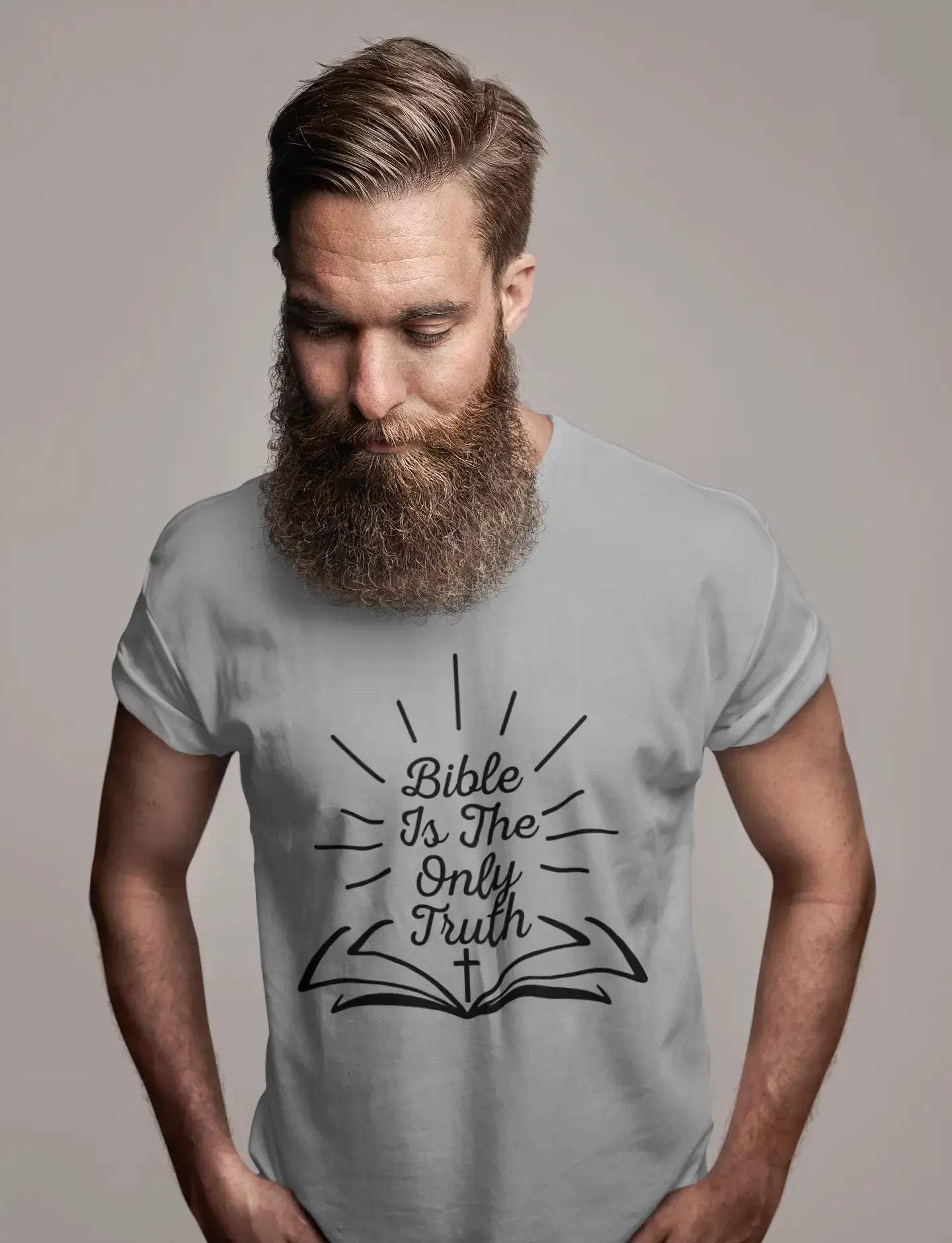 ULTRABASIC Herren-T-Shirt „Bible is the Only Truth – Bible Religious Shirt“.