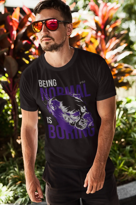 ULTRABASIC Herren-Grafik-T-Shirt Being Normal is Boring – YOLO Dog Shirt