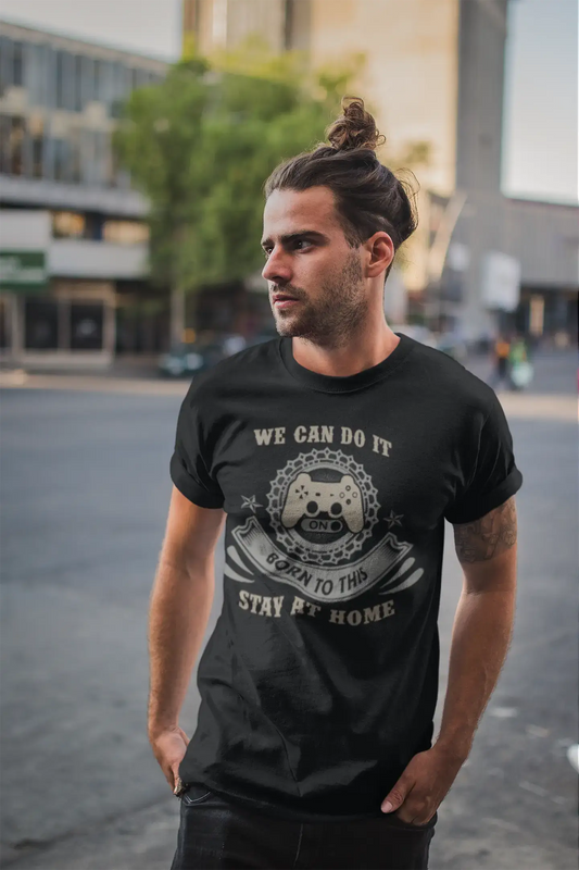 ULTRABASIC Herren-Gaming-T-Shirt – Born to Be Gamer – Stay at Home Shirt für Männer