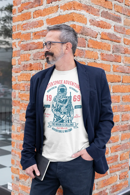 ULTRABASIC Herren T-Shirt Outerspace Adventure – Born to Be an Astronaut 1969 T-Shirt
