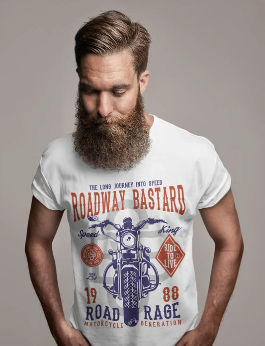 ULTRABASIC Herren T-Shirt Roadway Bastard Speed ​​King – Ride to Live 1988 Motorrad-T-Shirt