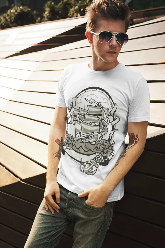 ULTRABASIC Herren Grafik-T-Shirt Ship Adventure – Sea Marine Sailor T-Shirt