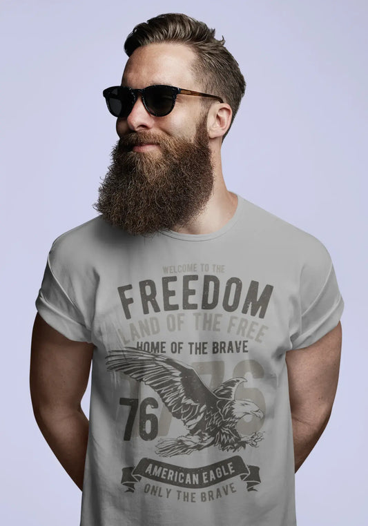 ULTRABASIC Herren T-Shirt Willkommen in der Freiheit – Land der Freien – Heimat der Tapferen – US Patriotisches Eagle T-Shirt