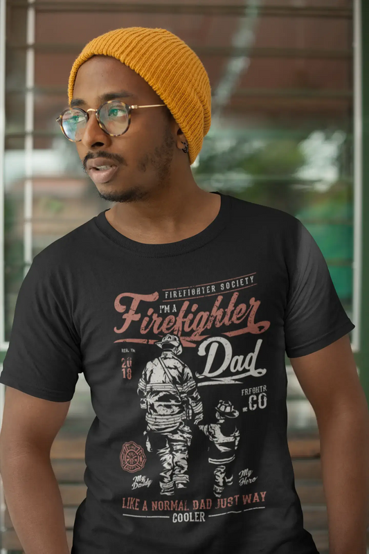 ULTRABASIC Herren-Grafik-T-Shirt „I'm a Firefighter Dad“ – einfach viel cooler – Geschenk zum Vatertag