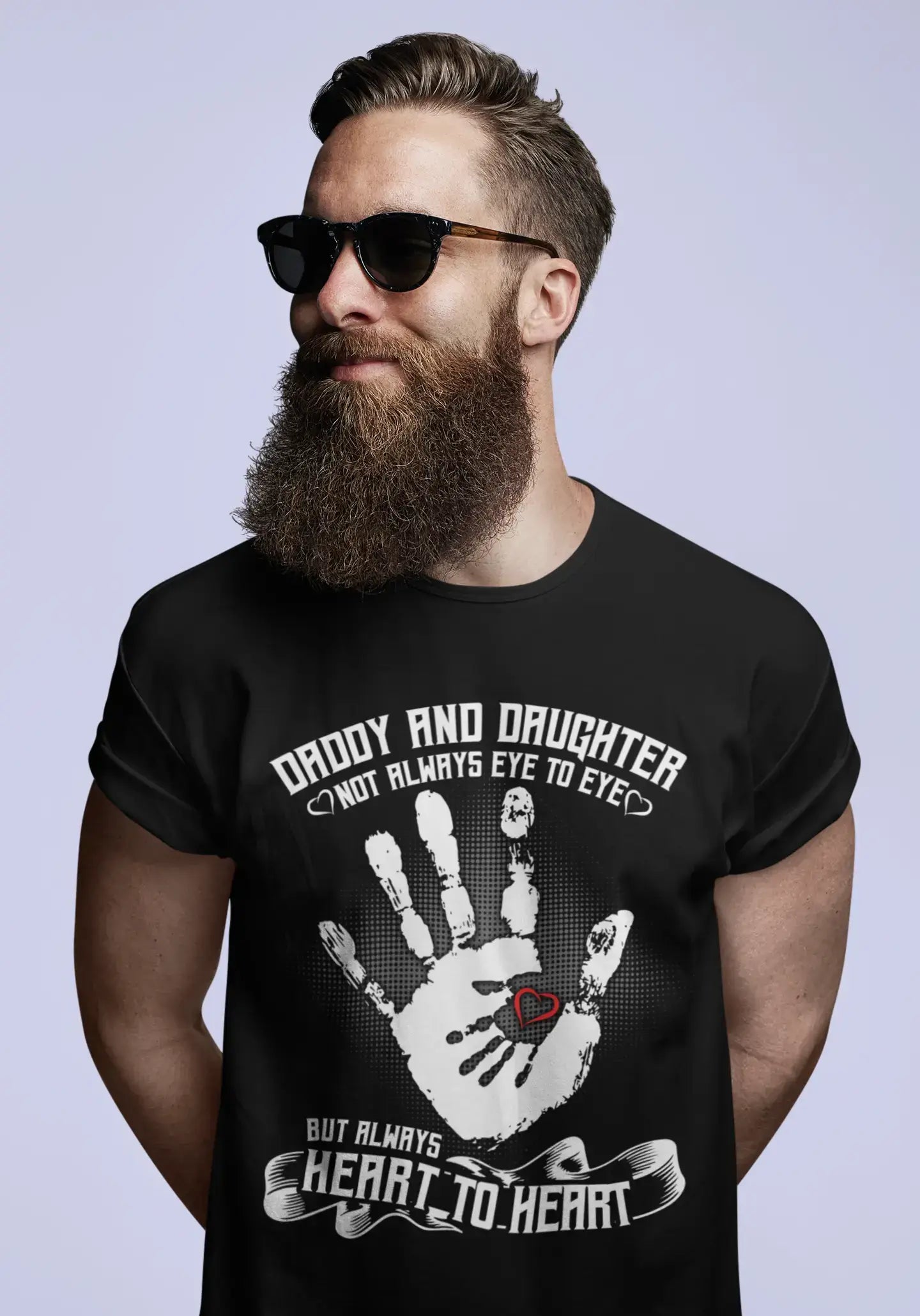 ULTRABASIC Men's Graphic T-Shirt - Always Heart To Heart - Baby Hand