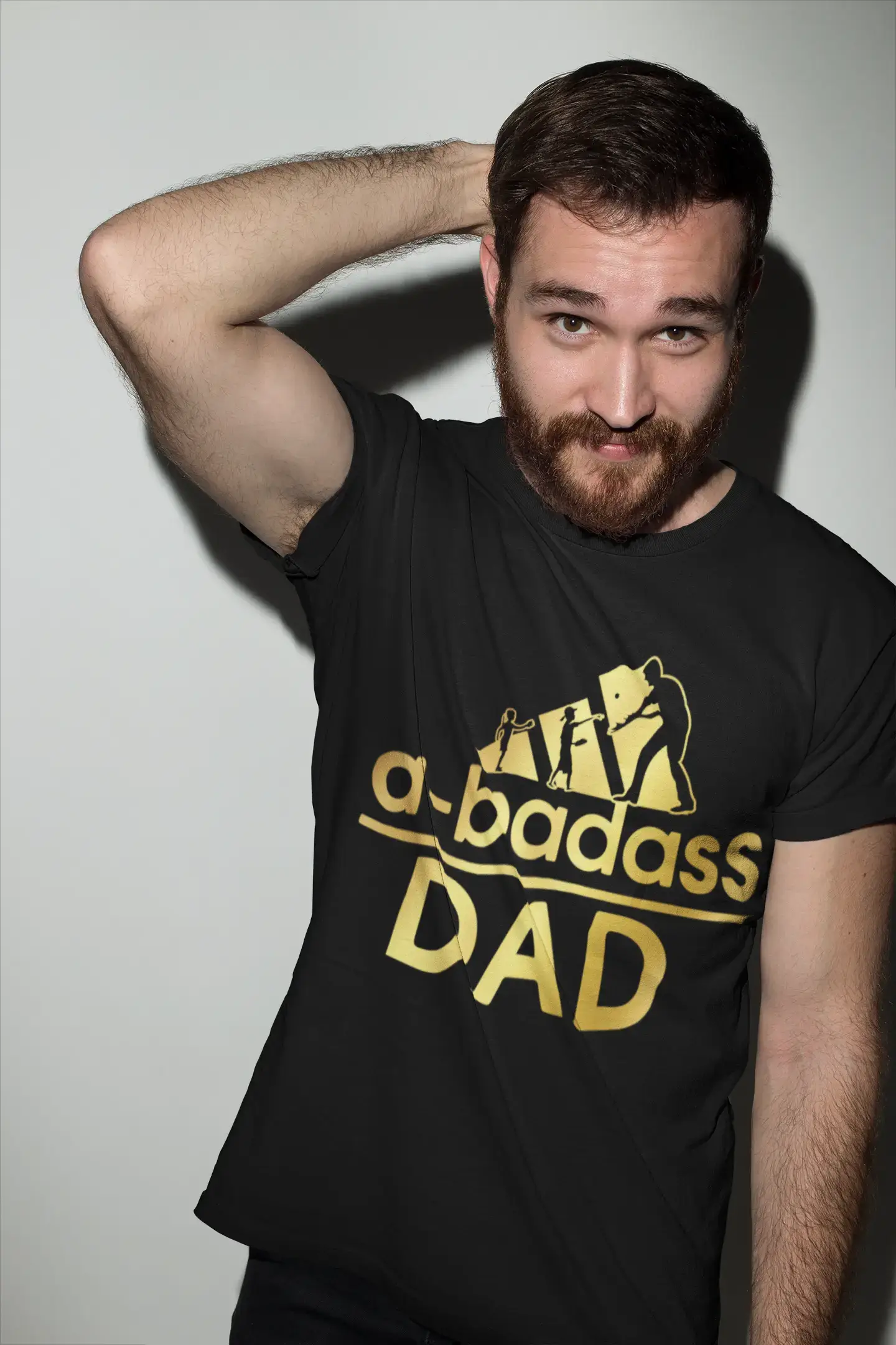 ULTRABASIC Men's Graphic T-Shirt A Badass Dad - Daddy's Gift