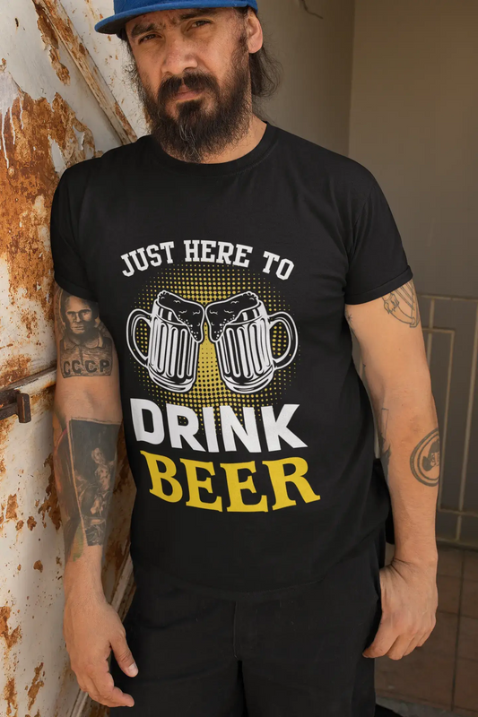 ULTRABASIC Herren-T-Shirt „Just Here to Drink Beer“ – Bierliebhaber-T-Shirt für Männer