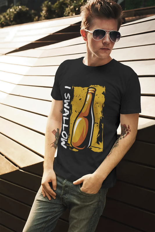 ULTRABASIC Herren-T-Shirt „I Swallow Beer“ – lustiges Bierliebhaber-T-Shirt