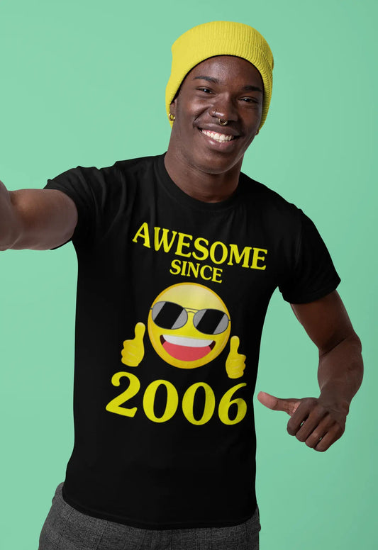 ULTRABASIC Men's T-Shirt Awesome Since 2006 - Gift for 14th Birthday Tee Shirt