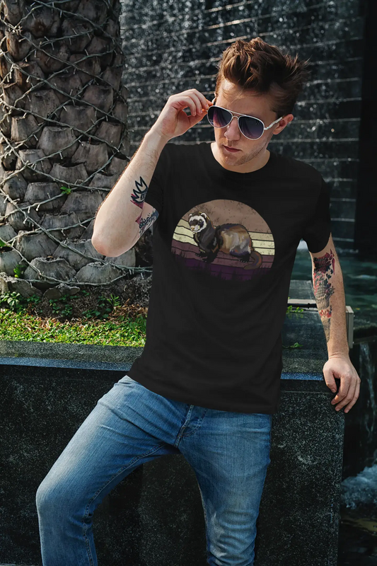 ULTRABASIC Herren Vintage T-Shirt Retro Waschbär – Tierliebhaber T-Shirt