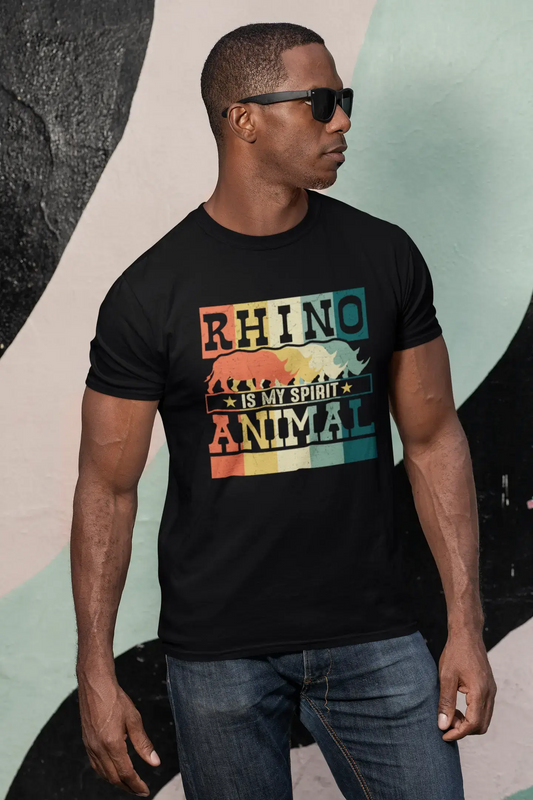 ULTRABASIC Herren-Grafik-T-Shirt Retro Rhino is My Spirit Animal – Vintage-T-Shirt