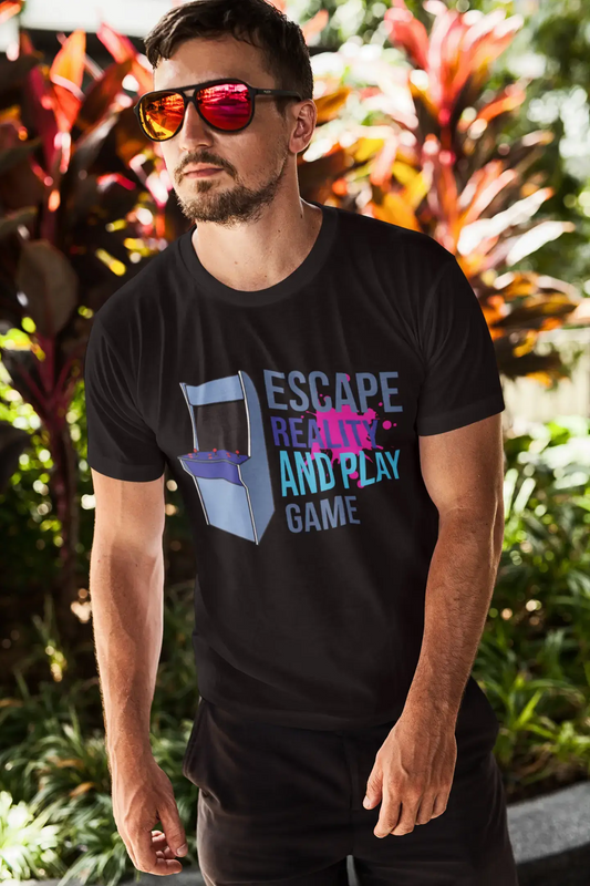 ULTRABASIC Men's Gaming T-Shirt Escape Reality and Play Game - Gamer Tee Shirt