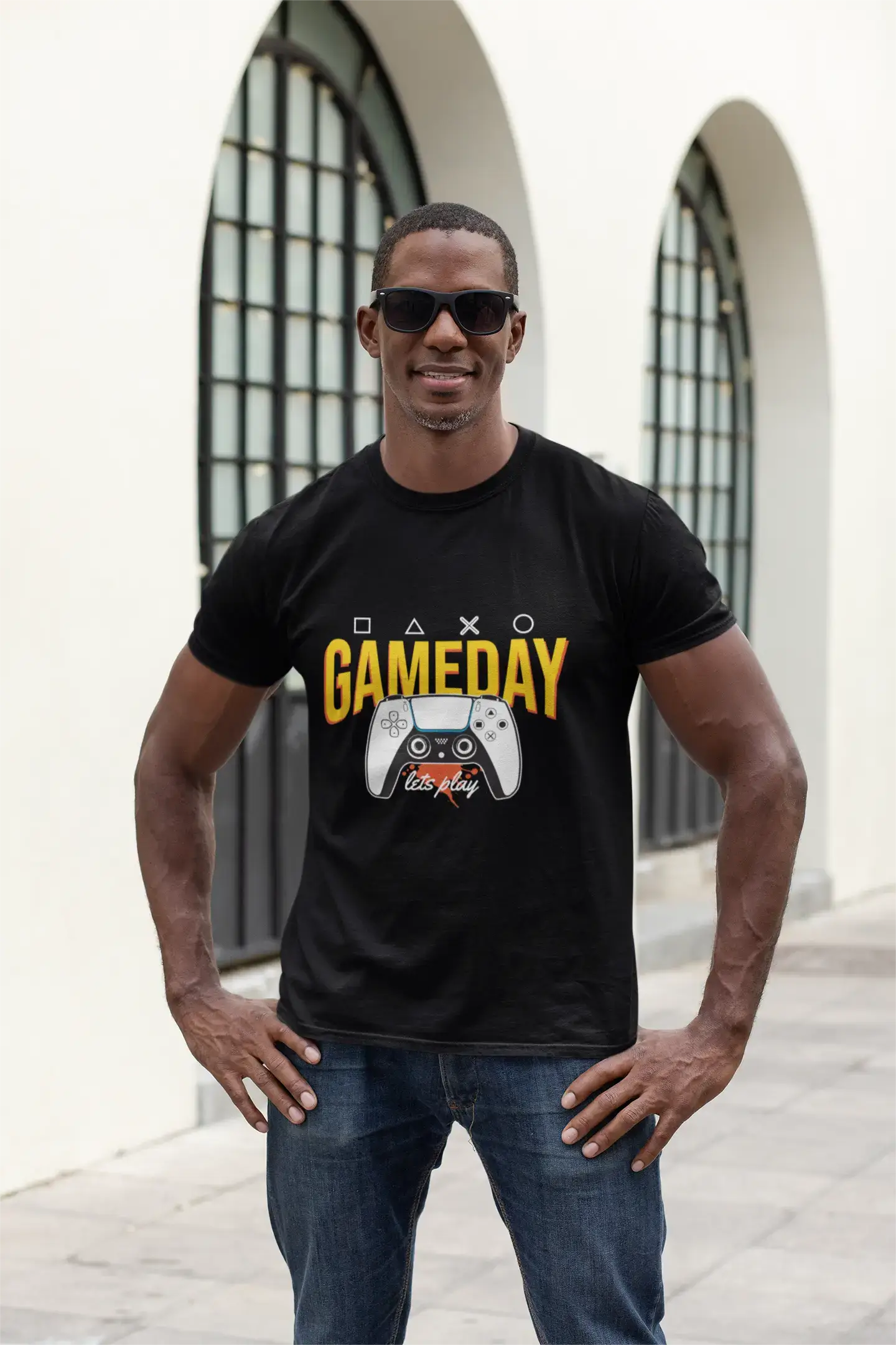 ULTRABASIC Men's Gaming T-Shirt Gameday Let's Play - Gamer Tee Shirt