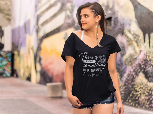 ULTRABASIC Damen-T-Shirt „There Is Always Something to be Thankful for“ – kurzärmelige T-Shirt-Oberteile