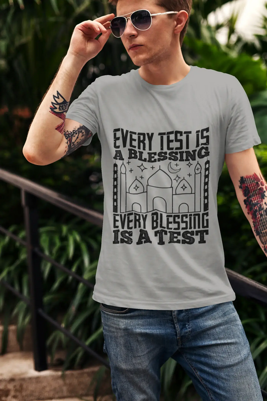 ULTRABASIC Herren-T-Shirt „Every Test is a Blessing“ – „Every Blessing is a Test“ – Moschee-T-Shirt
