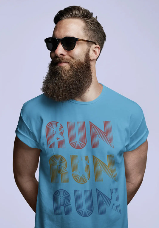 ULTRABASIC Herren-Neuheits-T-Shirt Retro Run – Läufer-T-Shirt