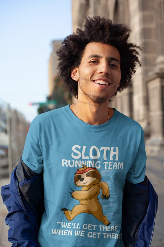 ULTRABASIC Herren-T-Shirt mit Faultier-Laufteam – lustiges Läufer-T-Shirt