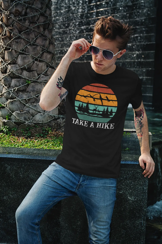 ULTRABASIC Men's Novelty T-Shirt Take a Hike - Retro Mountain Hiker Tee Shirt