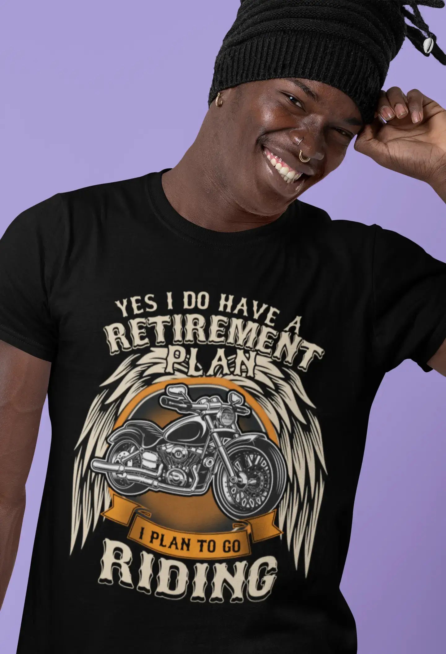 ULTRABASIC Men's Graphic T-Shirt Yes I Do Have a Retirement Plan I Plan To Go Riding - Biker Tee Shirt