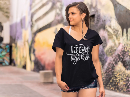 ULTRABASIC Women's T-Shirt Life Is Together - Short Sleeve Tee Shirt Tops