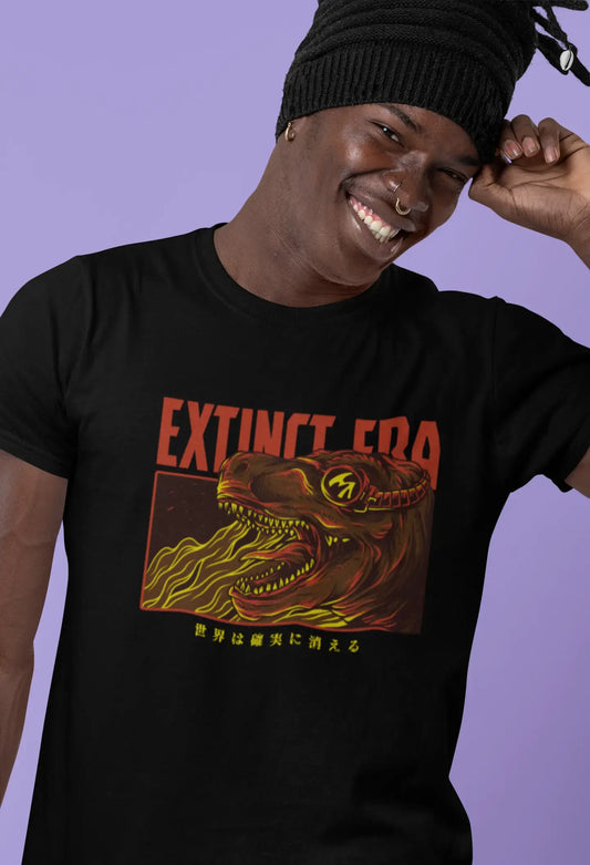 ULTRABASIC Men's Novelty T-Shirt Extinct Era - Funny Dinosaur Tee Shirt